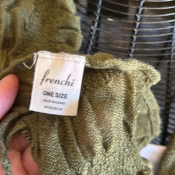 Frenchi Olive Green Scarf Wrap - Picture 4 of 5